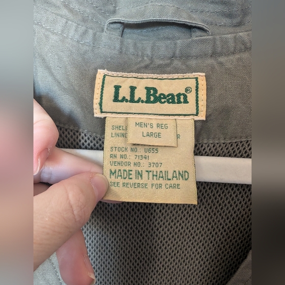 Vintage L.L.Bean Ranger/Fishing Vest Men's Large Khaki - Picture 3 of 7
